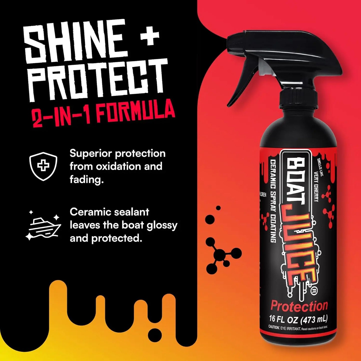 Boat Juice Protection Boat Ceramic Coating Wax Spray Marine Superior Shine Protection Scent Marine Detailing Cleaning Peaceful Pleasures Health and Wellness