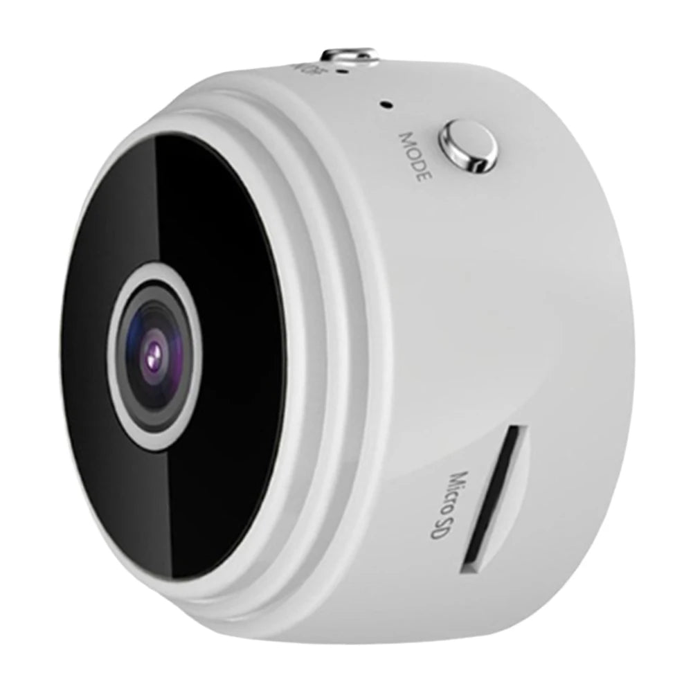 Wireless Camera HD 1080p Home Camcorder Night Vision USB Rechargeable Remote Viewing Strong Magnetic for Indoor Car Infants Pets Peaceful Pleasures Health and Wellness WHITE