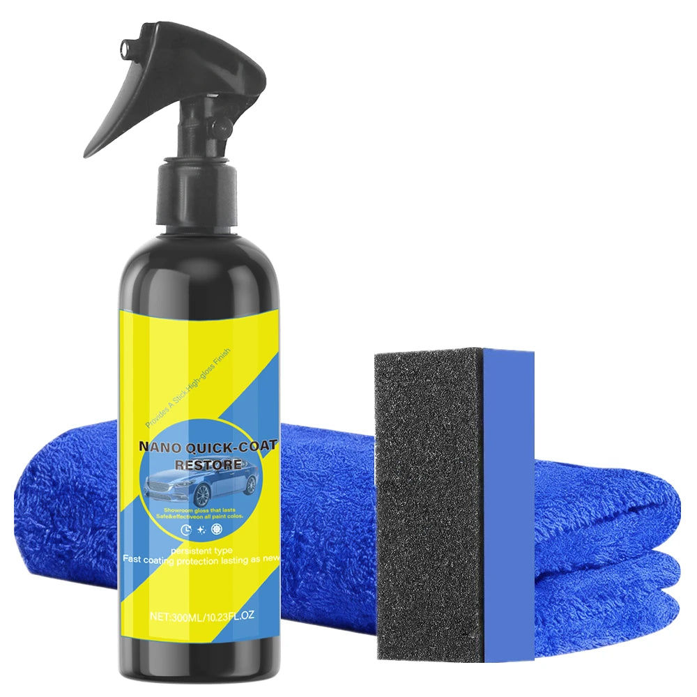Car Coating Spray Quick Effect Coating Agent Coat Car Wax Car Scratch Wax Coating Spray Oil Film Emulsion Glass Cleaner Peaceful Pleasures Health and Wellness 300ml set