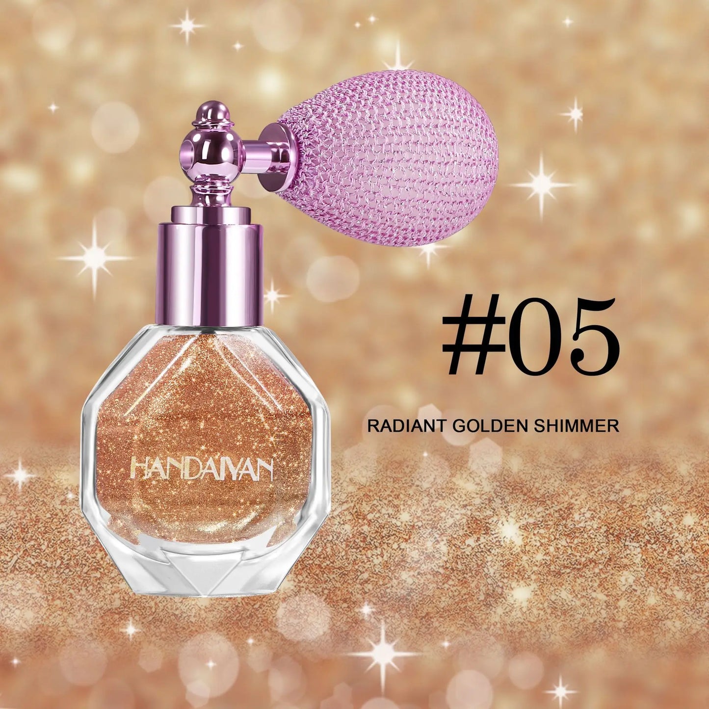 Handaiyan 5-Color Shimmer Spray – Face, Body & Hair Glitter
