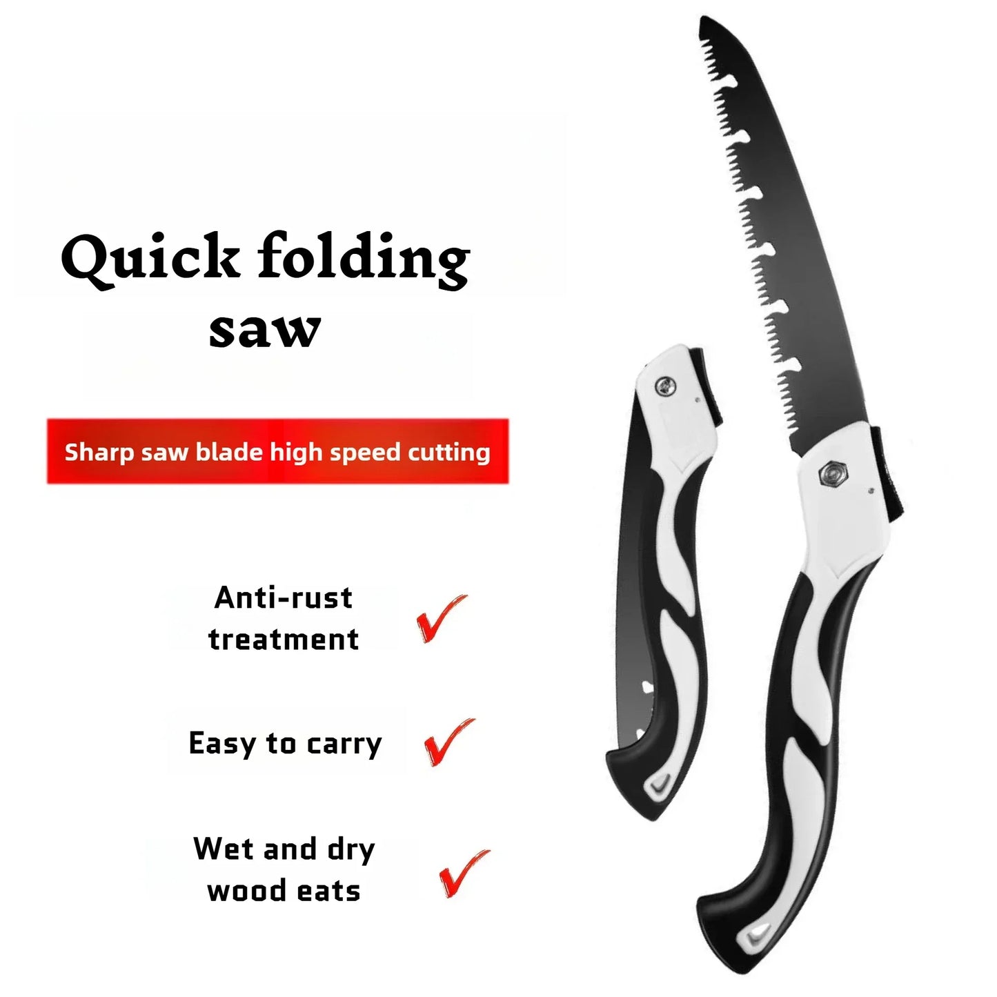 Multifunctional Folding Pruning Saw for Trees,Manual Garden Hand Saw Tool for Woodworking,Branch Trimming,Camping Outdoor Peaceful Pleasures Health and Wellness