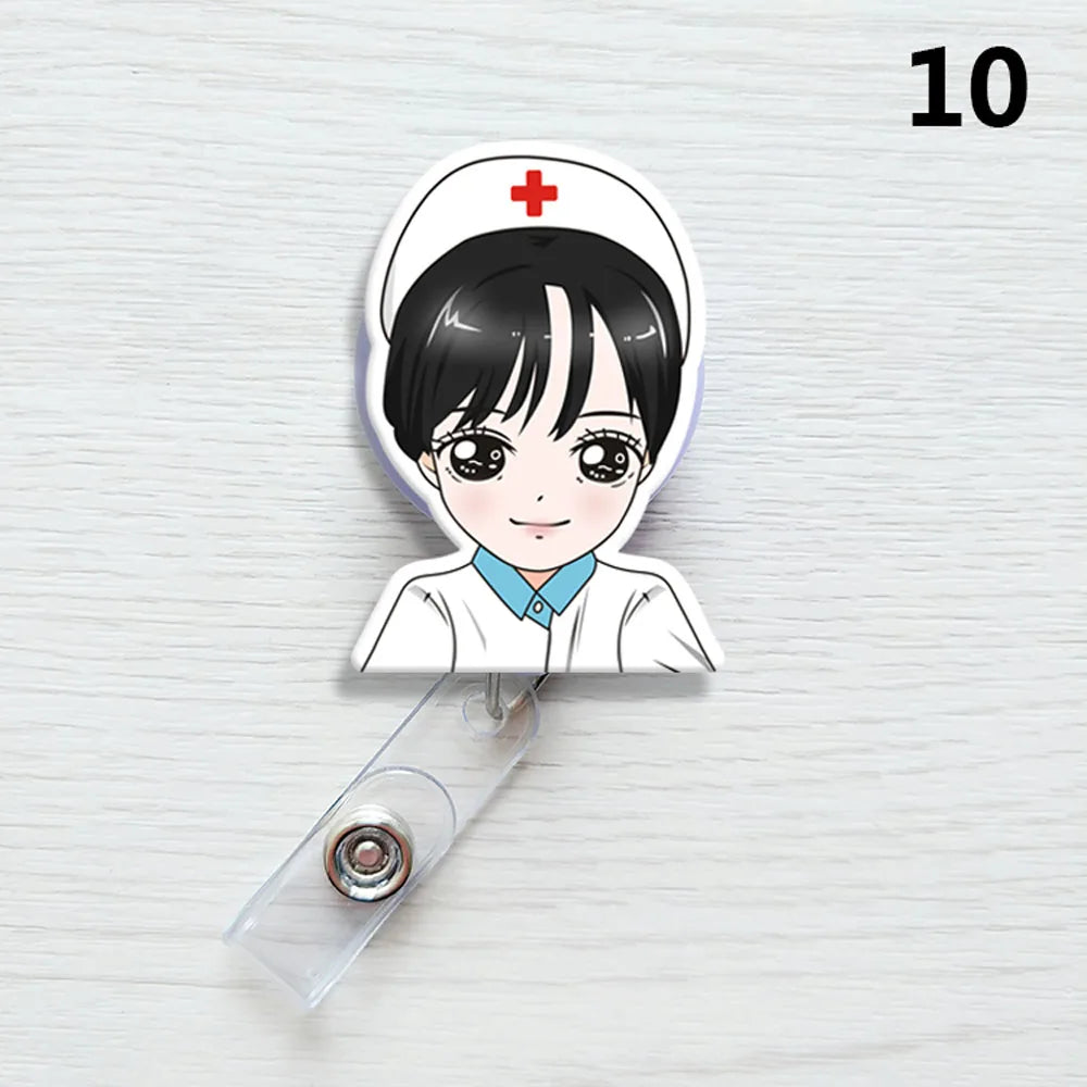 Retractable ID Badge Reel Holder Clip – 21 Patterns | Nurse & Office
