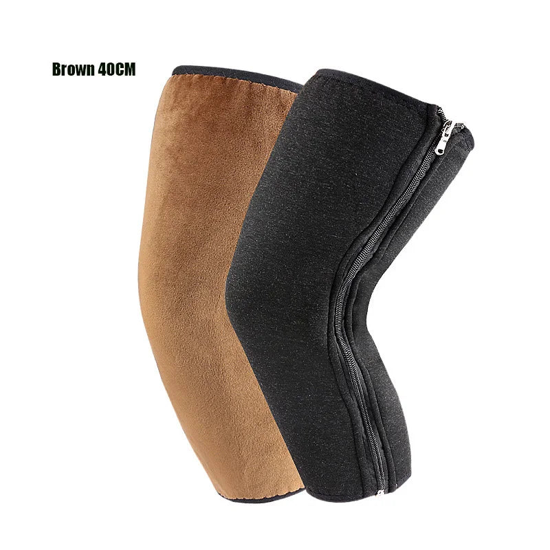 Winter Wool Knee Sleeves for Women & Seniors | Zipper Warmth