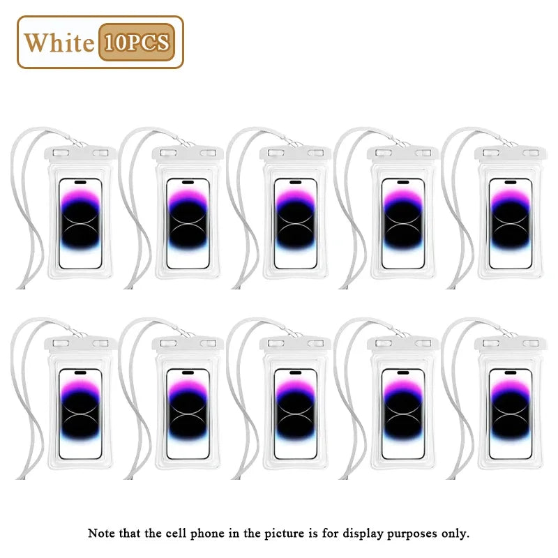 Waterproof Phone Pouch – Air Cushion Float & Touch Screen | 1–20 Pack