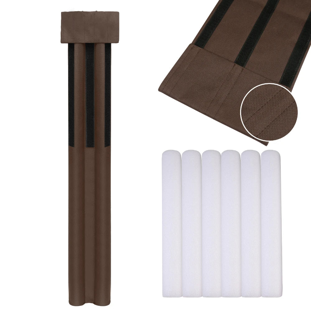 Large Door Draft Stopper for Bottom of Doors 30/32/36” Under Door Sweep Noise Blocker Gap Stoppers Door Seal Guard Draft Stopper Peaceful Pleasures Health and Wellness Brown 30inch(76CM)