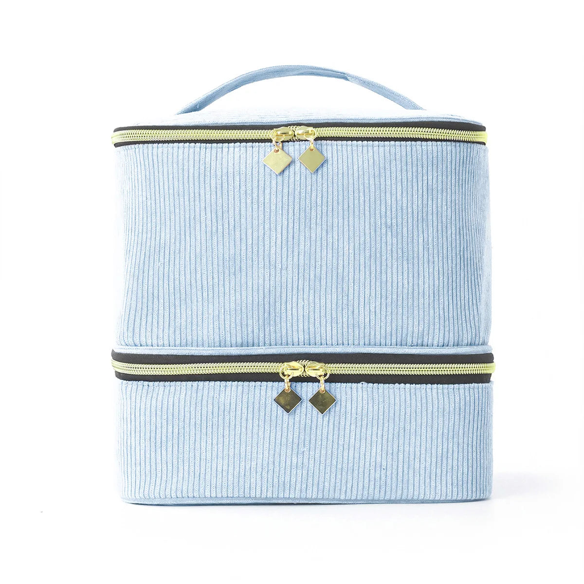New 30 Grids Nail Polish Storage Bag Essential Oil Case Portable Cosmetic Large Handbag Organizer with Handle for Travel Girl Peaceful Pleasures Health and Wellness Blue