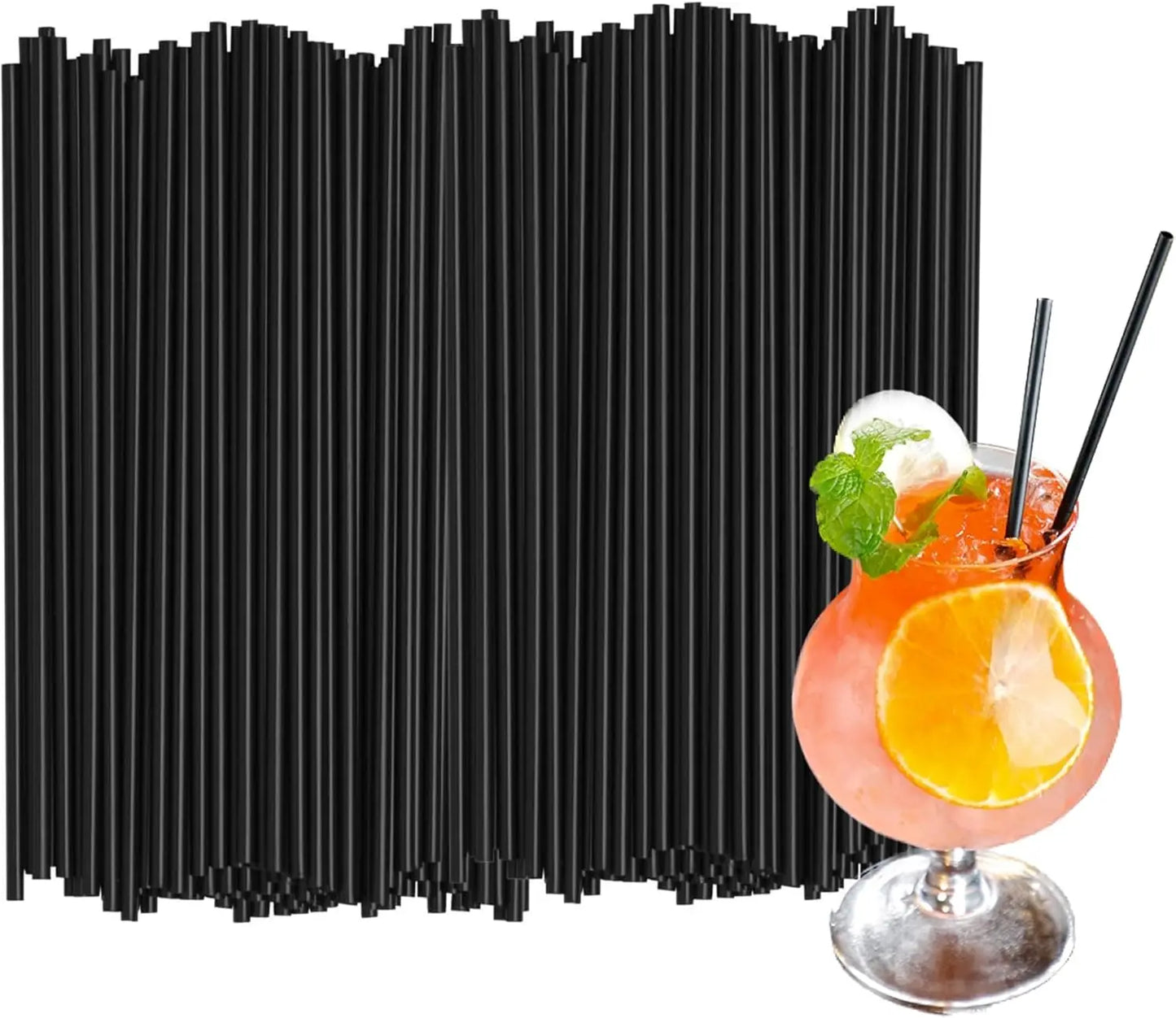 19cm Black or Clear Plastic Straws Indvidually Wrapped BPA free Drinking Straws 7.75 Inches or 9 Inches Bended Straws Beverage Peaceful Pleasures Health and Wellness 1000PCS Black
