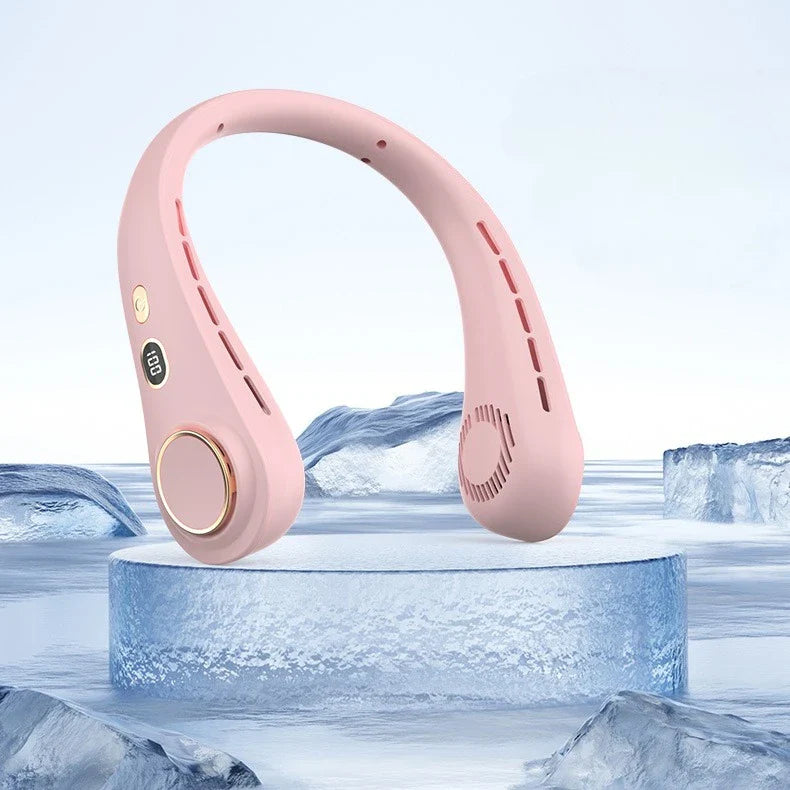 Portable Bladeless Neck Fan – Rechargeable Wearable Cooler