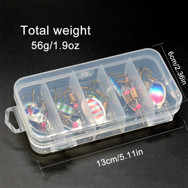 10pcs/1Set Metal Spoon Spinner Fishing Lure Spoonbait Crankbaits Wobblers Bait For Bass Pike Crochet Freshwater Fishing Peaceful Pleasures Health and Wellness
