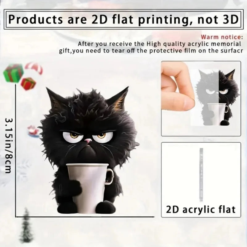 1pc Funny Black Cat Key Chain Multifunction Charm Cute Cartoon Kitten Pendant Car & Holiday Party Gifts Decorations Peaceful Pleasures Health and Wellness