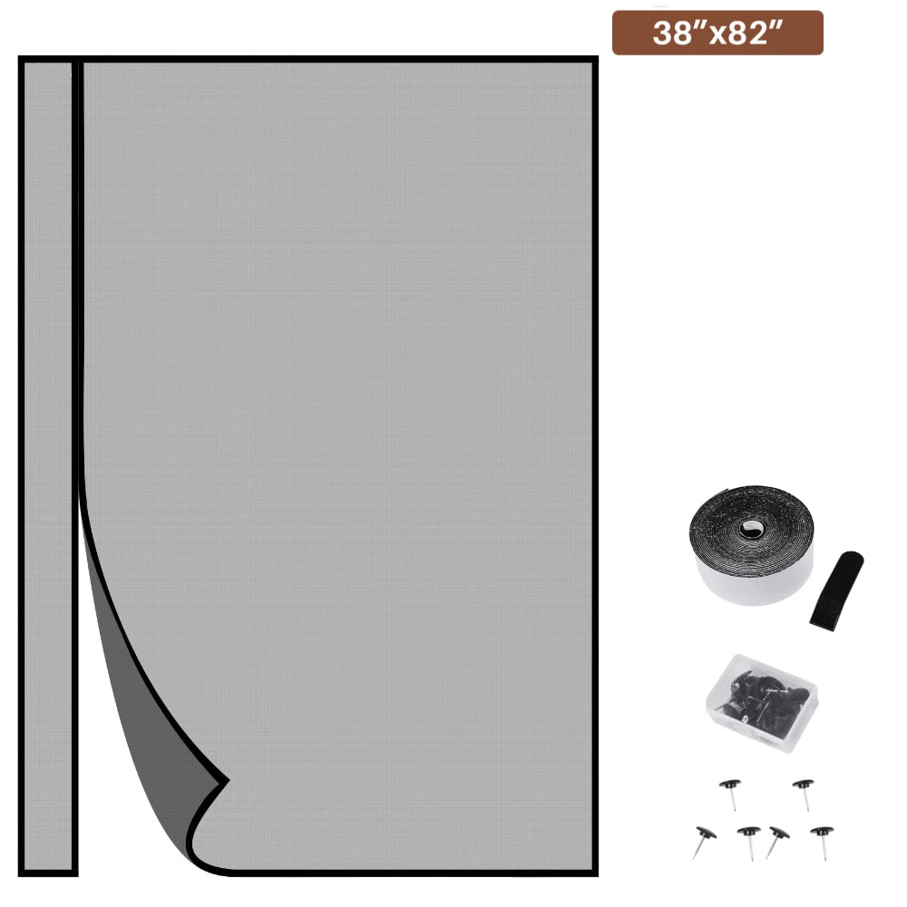 Magnetic Screen Door Curtain Anti Mosquito Keeps Bug Out Automatic Self-Closing Household Ventilation Door Mesh Curtain 38x82in Peaceful Pleasures Health and Wellness C Type 97x208CM 1pc