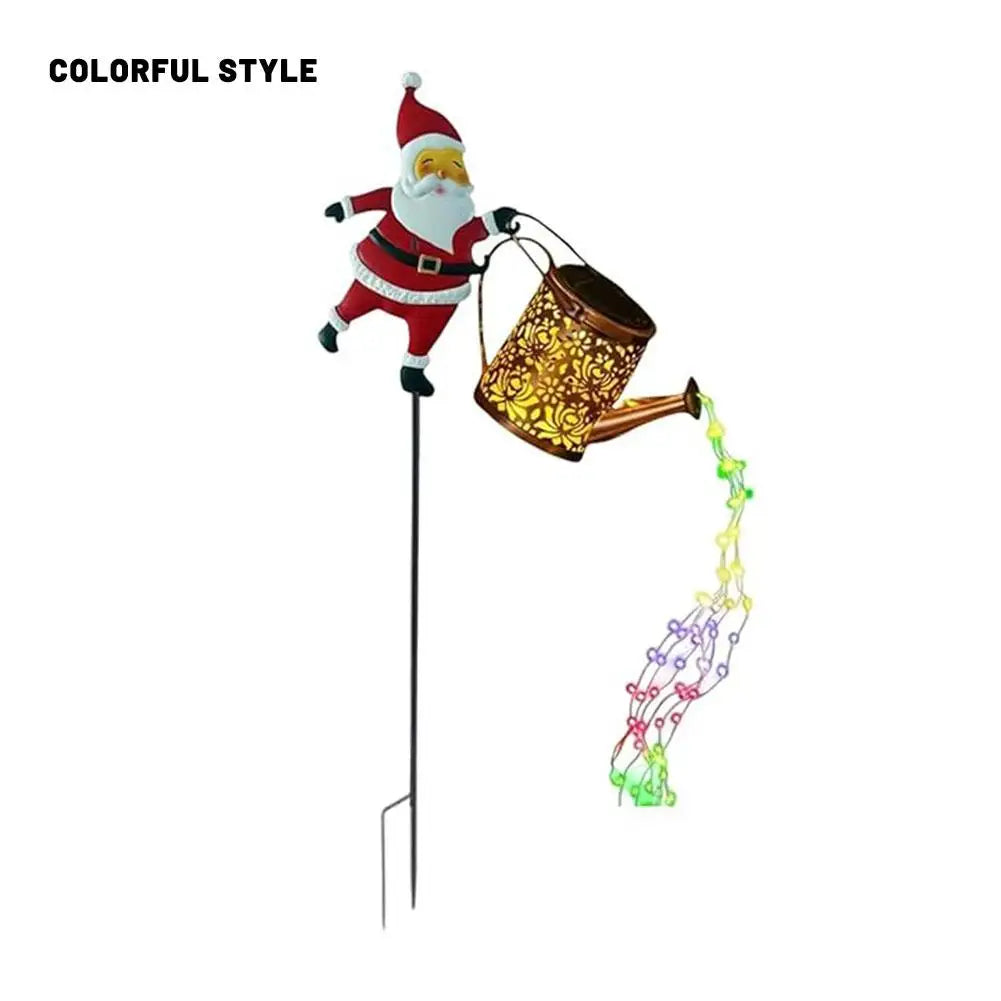 Solar Santa Claus Hanging Kettle Lantern – Outdoor Garden Light