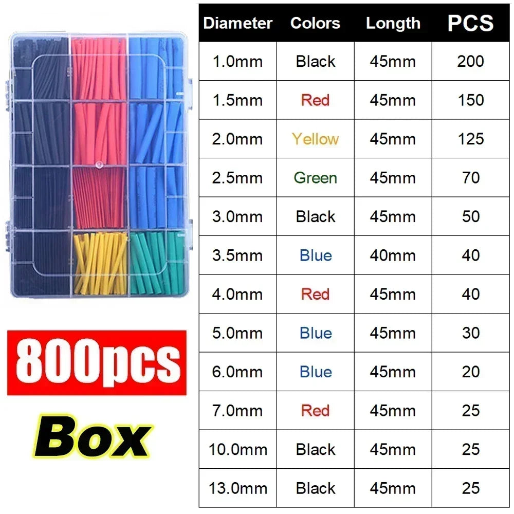 Heat Shrink Tubing Kit – Wire Insulation Sleeves for Auto & DIY