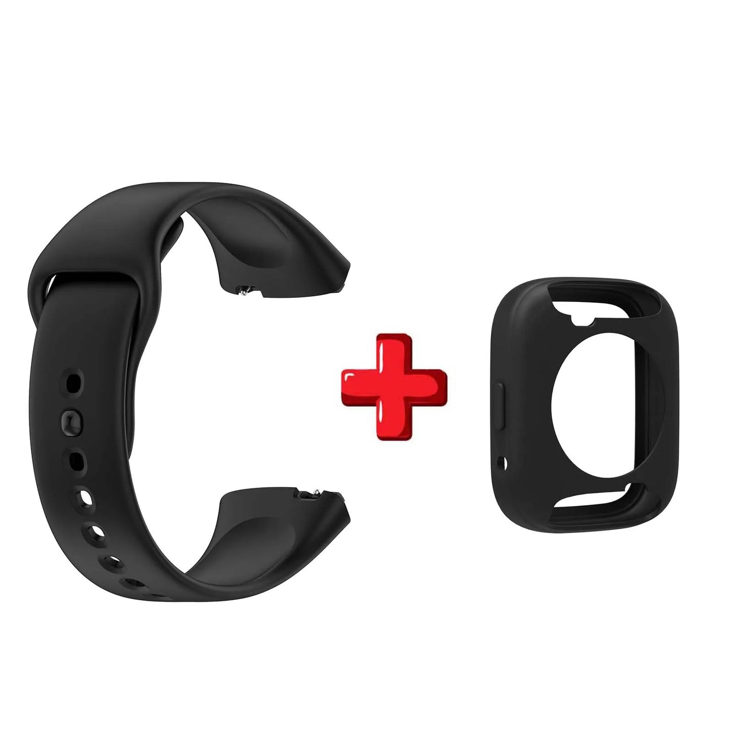 Silicone Strap For Redmi Watch 3 Active/Lite Bracelet Watchband + Protective Case Shell Peaceful Pleasures Health and Wellness black Redmi Watch 3 Active