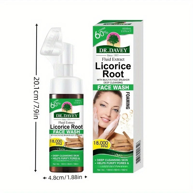 Licorice Bubble Mousse Facial Cleanser for Cleansing and Moisturizing Men and Women, Suitable for Cleaning and Non Tightening Peaceful Pleasures Health and Wellness