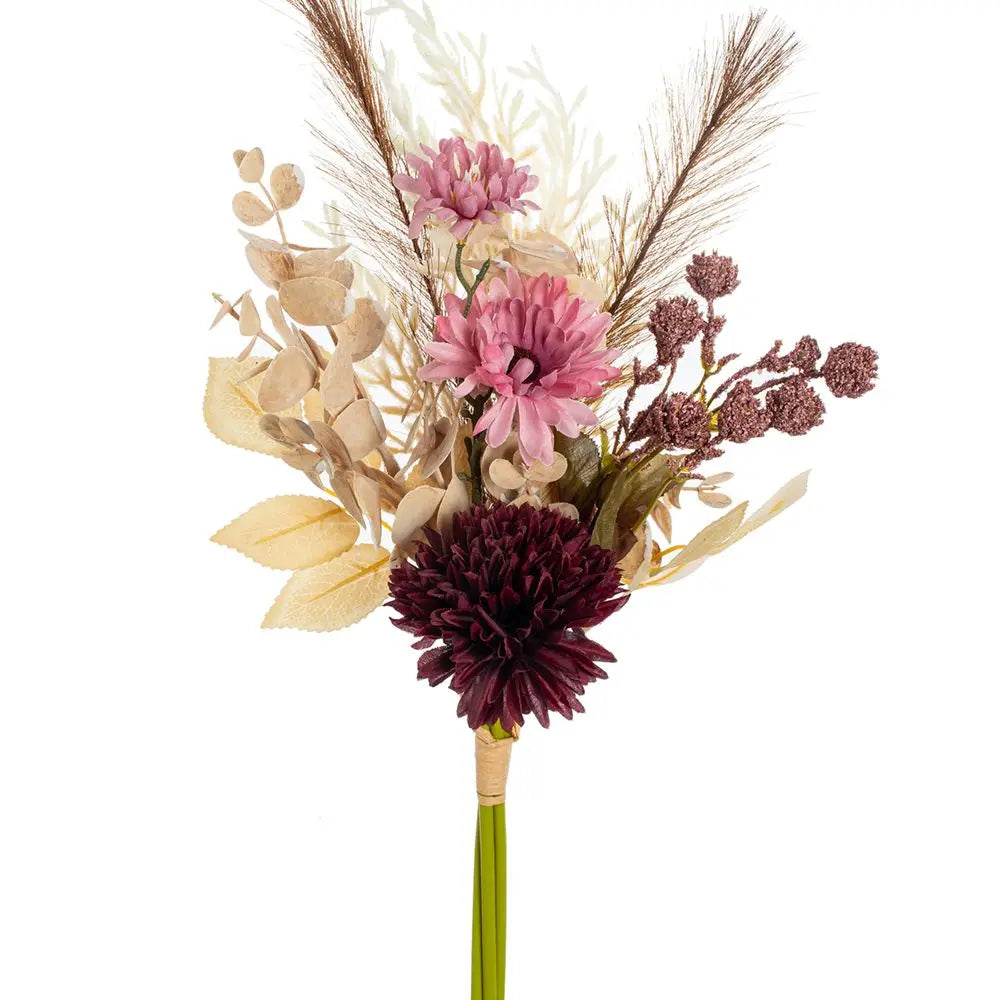 Silk Chrysanthemum Artificial Flower Bouquet | Wedding & Home Decor