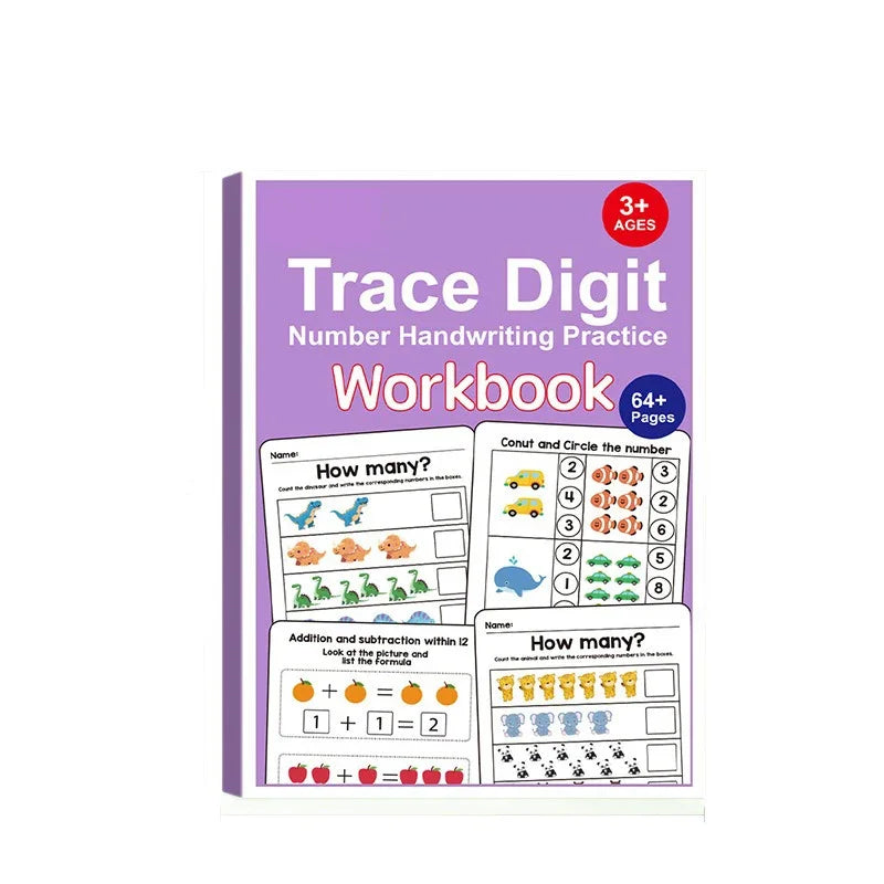 64 Pages Filled Numbers Logical Thinking Training Fun Math Exercise