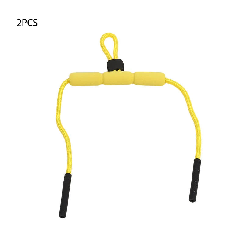 Adjustable Floating Glasses Strap Anti-Slip Glasse Retainer for Swimming Diving Water Sports Sunglasses Holder Lanyard Accessory Peaceful Pleasures Health and Wellness Yellow 2Pcs