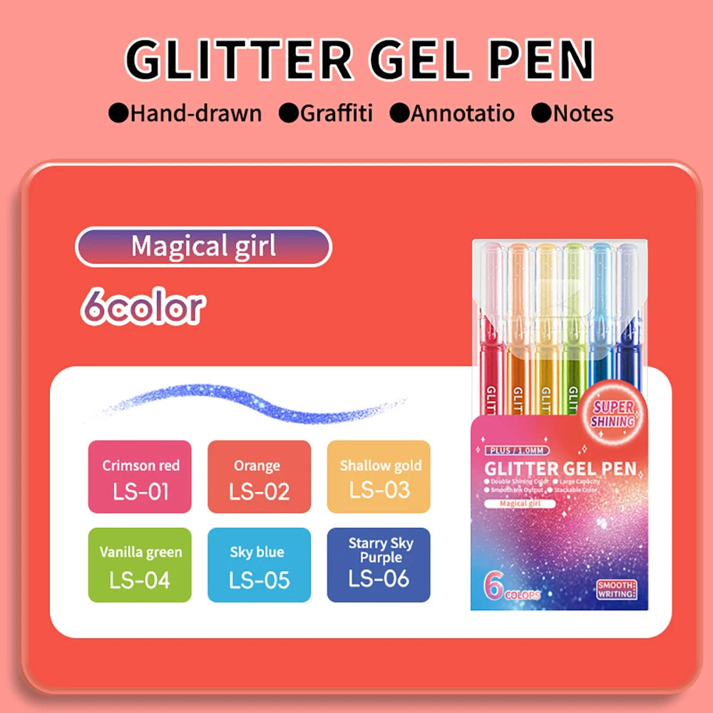 6-piece Flash Accounting Pen Explosion Neutral Special Effects