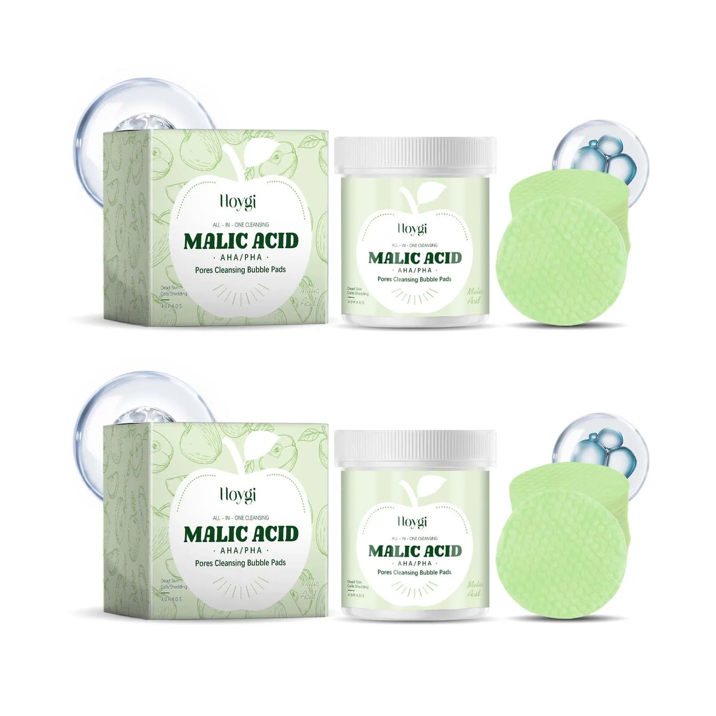 Malic Acid Pore Cleansing Exfoliating Pads – 40 Pack