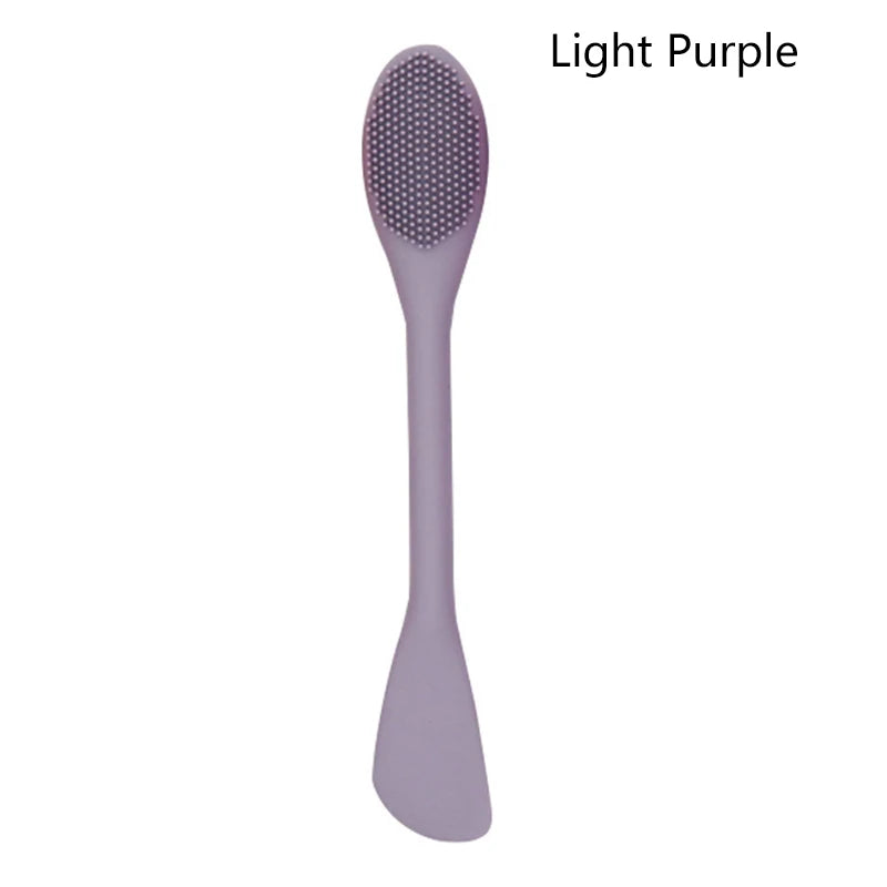 Double-Head Silicone Facial Mask Brush & Massage Tool