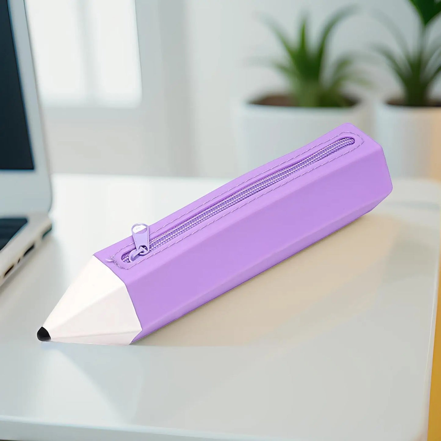 Bview Art Cartoon Soft Silicone Pencil Shaped Case Novelty Holder