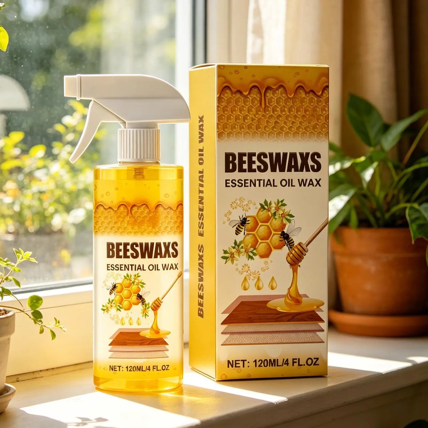 Wood Restorer & Beeswax Polish Spray 120ml – Furniture & Floors