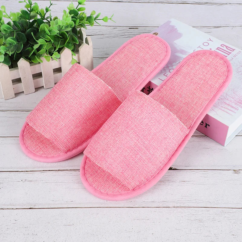Disposable Hotel Slippers Non-Slip Close Toe Indoor Spa Slides