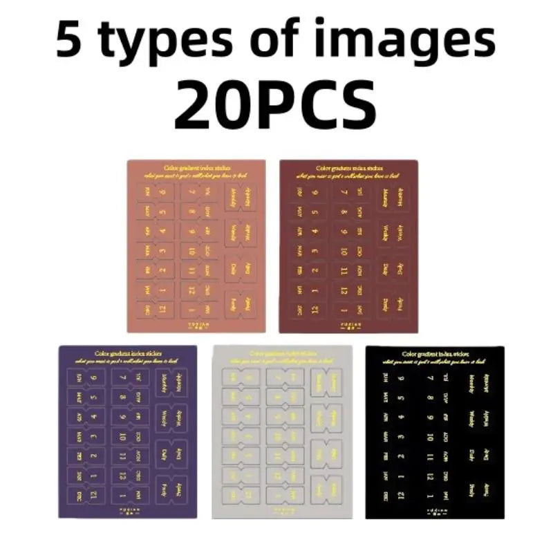 Monthly Separator Tab Stickers for Planners & Notebooks | 10/20 Sheets