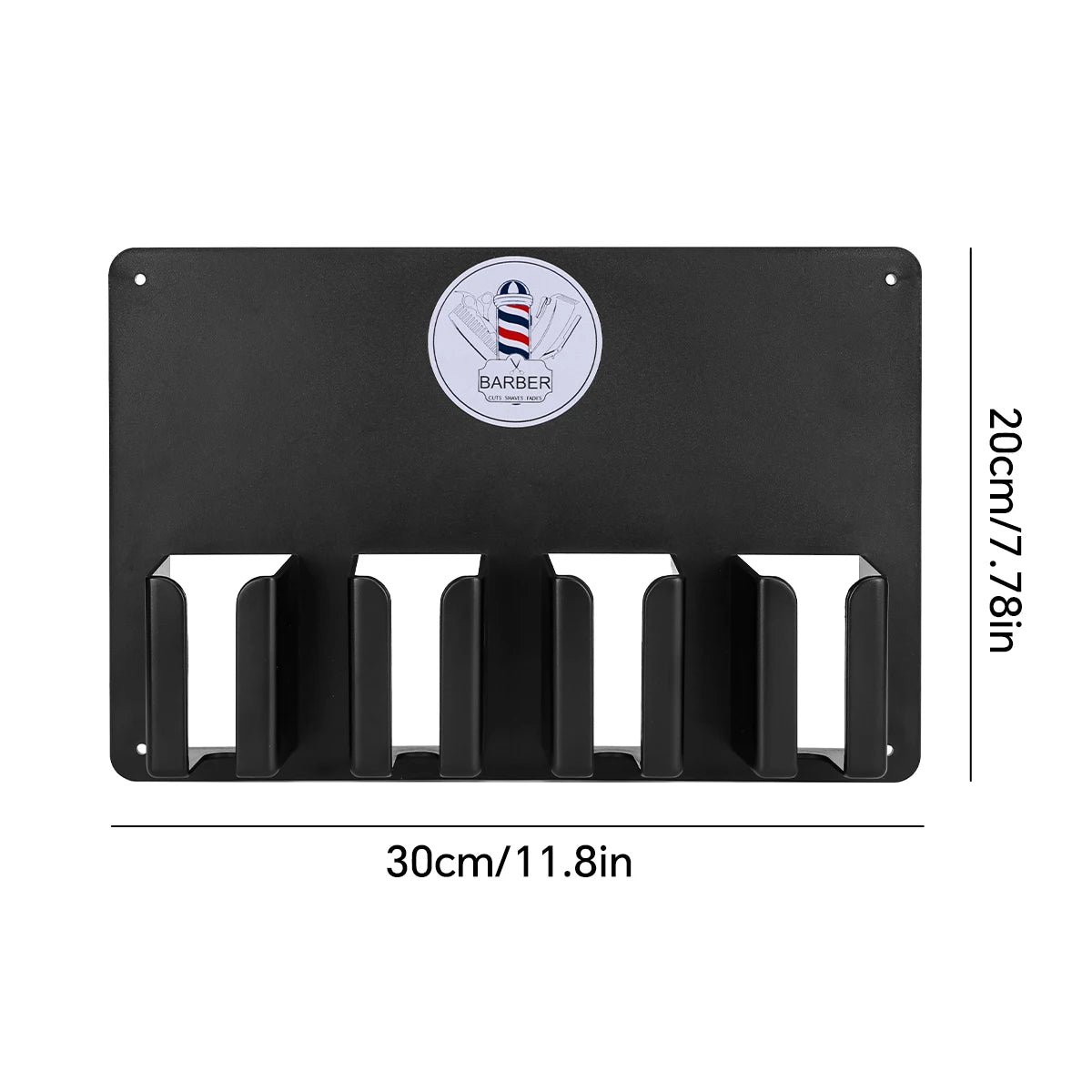 4 Slots Wall Mount Hair Clipper Holder, Rust-Proof Space Saving Barber Tool Storage Organizer Rack For Salon Haircut Tools Peaceful Pleasures Health and Wellness