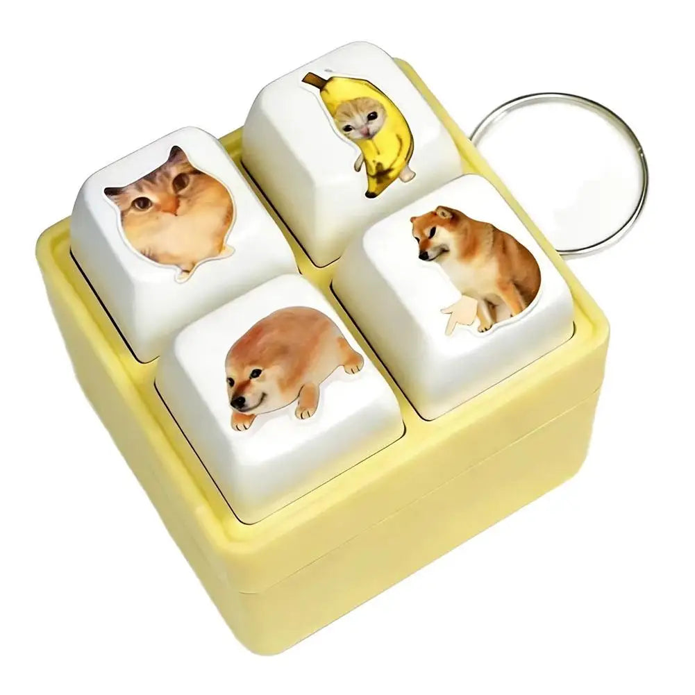 Funny Voice Button Pendant Toy Stress-relieving Talking Figurine