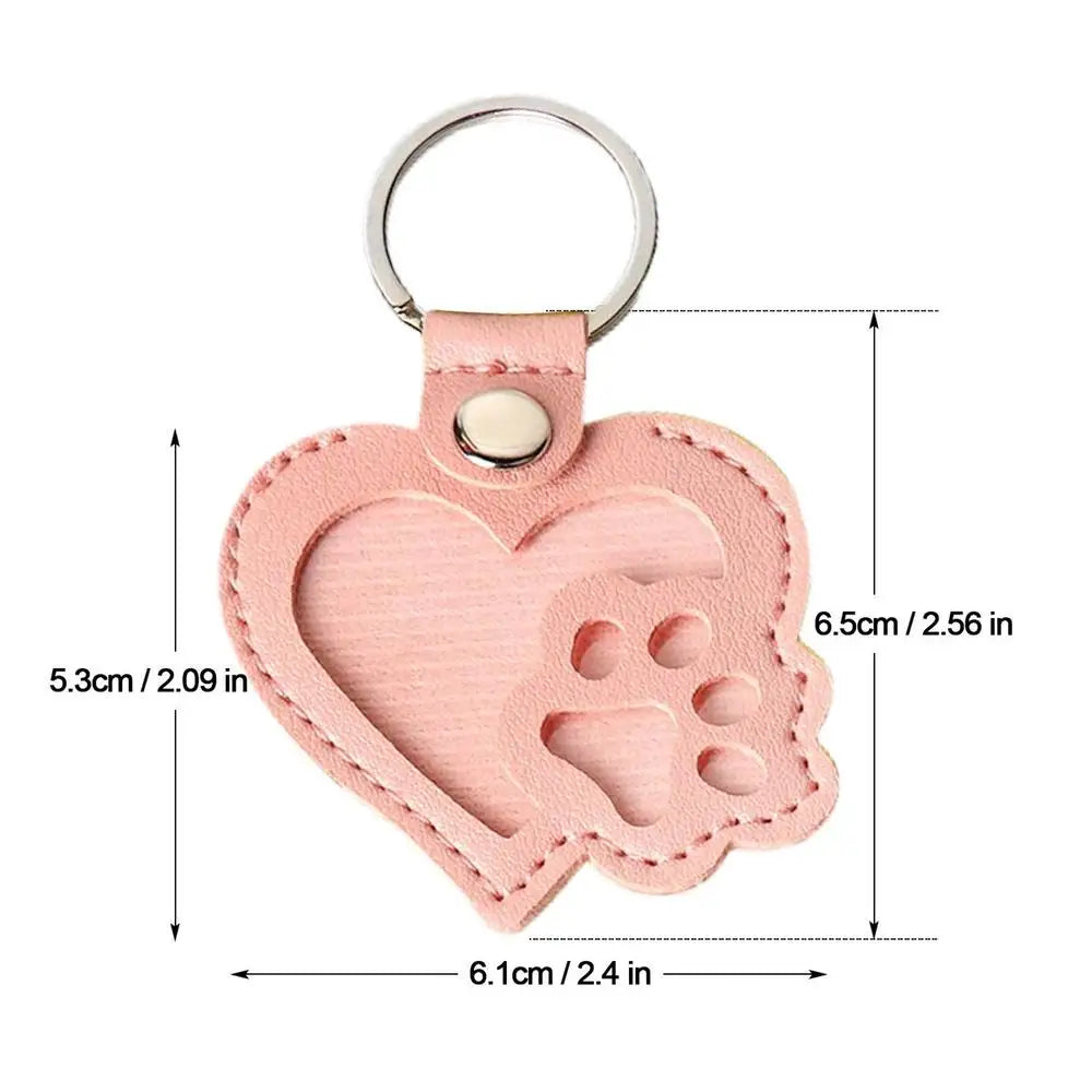 Leather Pet Hair Collector Keychain | Dog Keepsake Pendant