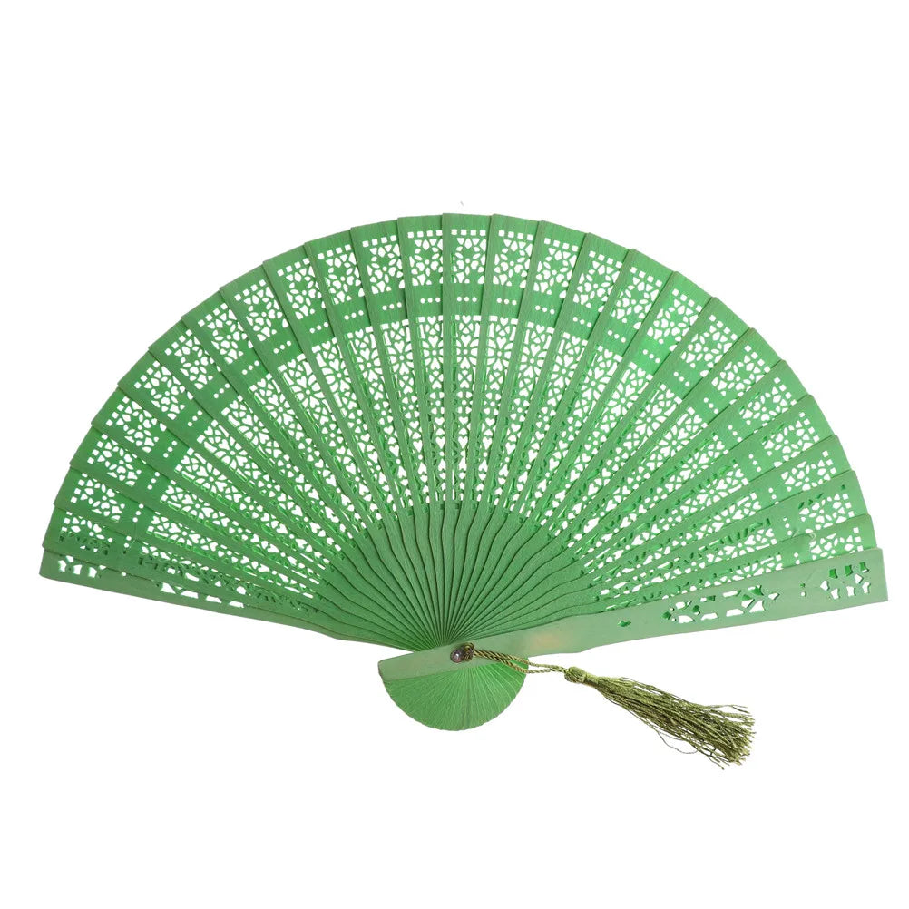 Chinese Bamboo Folding Hand Fan – Wood Pocket Fan for Wedding