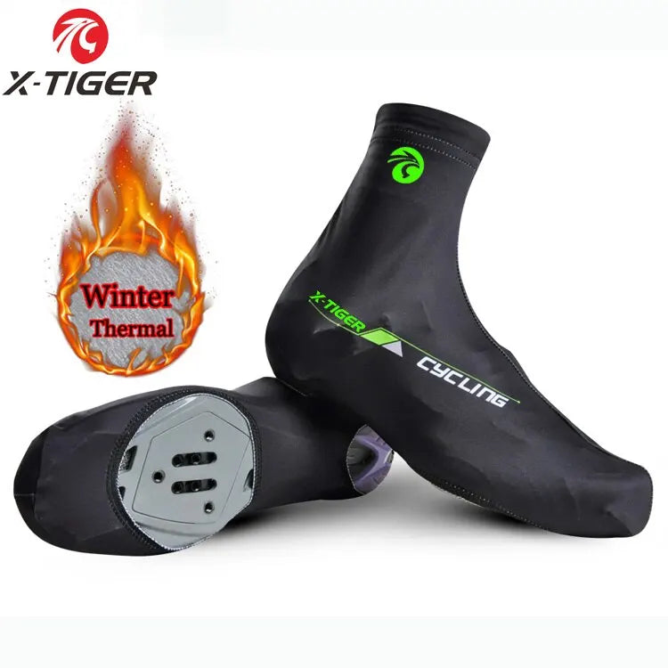 X-TIGER Winter Thermal Fleece Cycling Shoe Covers | MTB & Road