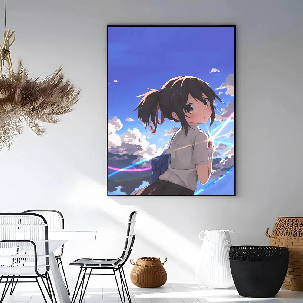Your Name Anime Watercolor Poster | Self-Adhesive Wall Art
