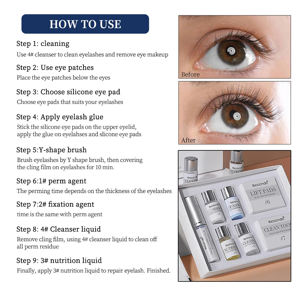 Ibcccndc Lash Lift Kit Lamination Of Eyelashes Lifting Eyelash Perming Kit Beauty Salon Home Use Eye Lash Curling Lift Pad Tools Peaceful Pleasures Health and Wellness