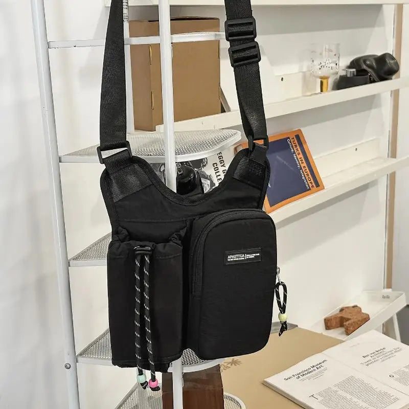 Minimalist Crossbody Water Bottle Bag | Nylon Shoulder Pouch