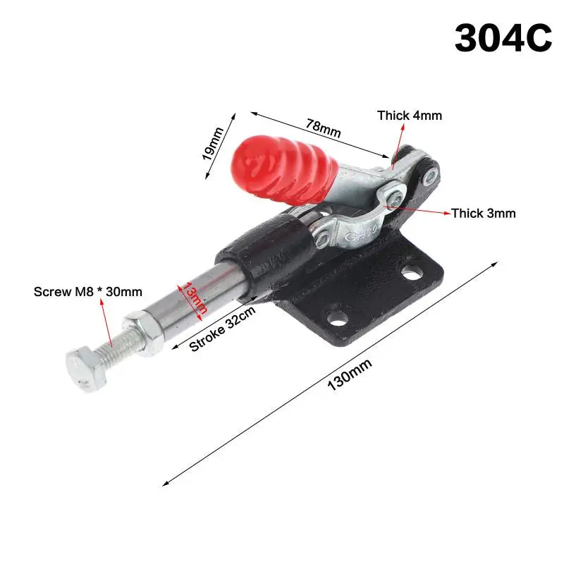 Versatile Heavy Duty Push Pull Toggle Clamp with Non Slip Handle for Woodworking Reliable Positioning in Workshops Peaceful Pleasures Health and Wellness A1 304C