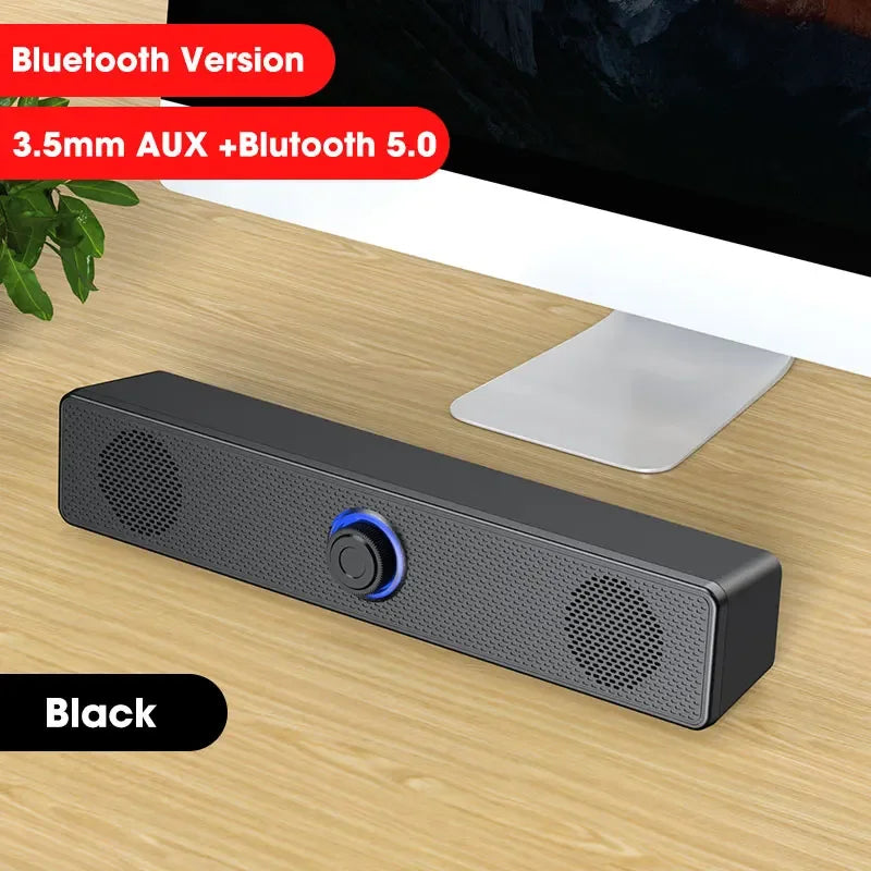Bluetooth Speaker Bar 4D Stereo Sound Subwoofer For Macbook Laptop Notebook PC With Mic Music Player Loudspeaker Peaceful Pleasures Health and Wellness Bluetooth version