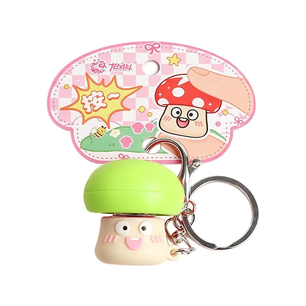 Mini Mushroom Fidget Toy Keychain Plastic Press Pop Sensory Stress