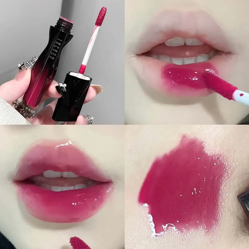 Jelly Lip Gloss Mirror Glaze | Moisturizing Nude & Berry Tint