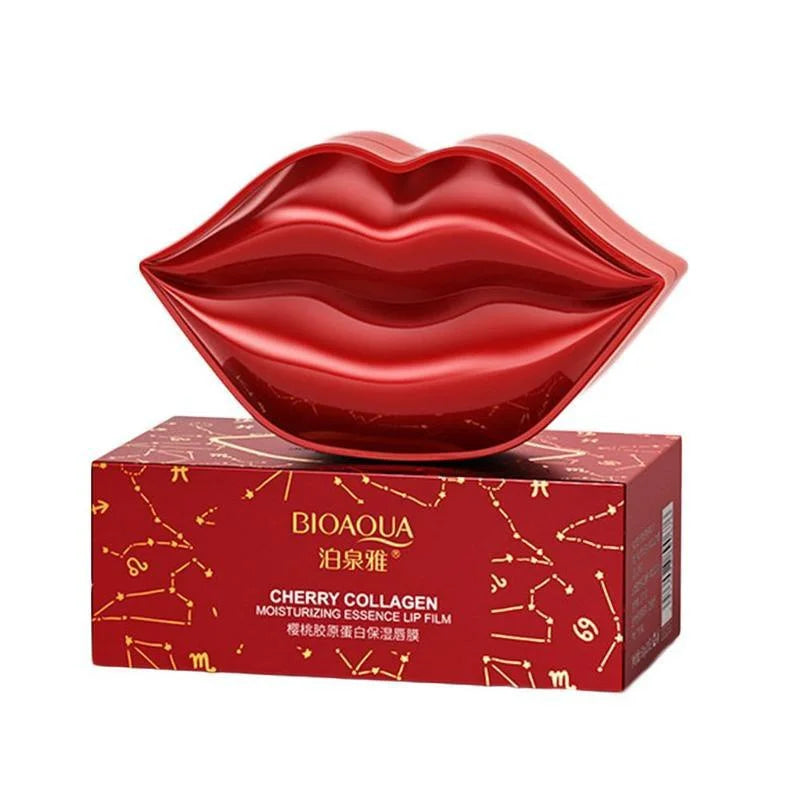 BIOAQUA Cherry Gollagen Hydrating Lip Mask Moisturizing Nourishing Anti-Drying Lightening 20pcs Peaceful Pleasures Health and Wellness Cherry