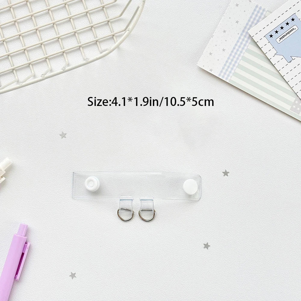 Canvas Bag Extension Keychain Card Sleeve Transparent Hanging Buckle