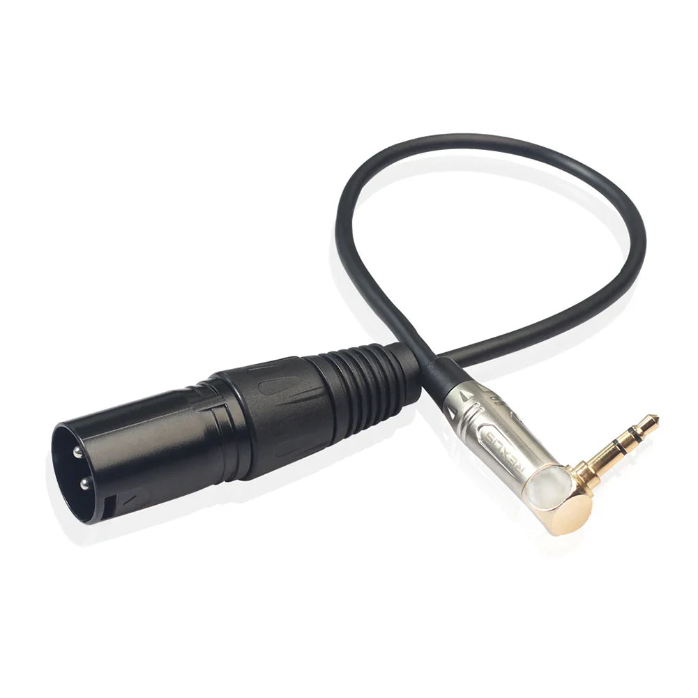90° 3.5mm TRS to XLR 3-Pin Male Audio Cable 0.3m | VODOOL