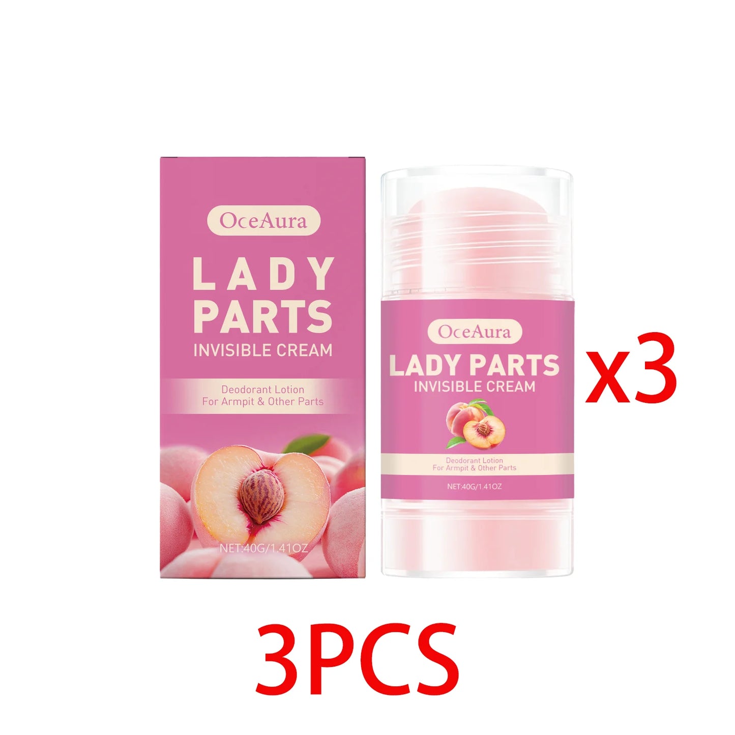 OceAura Honey Peach Underarm Comfort Stick – Unisex 40g