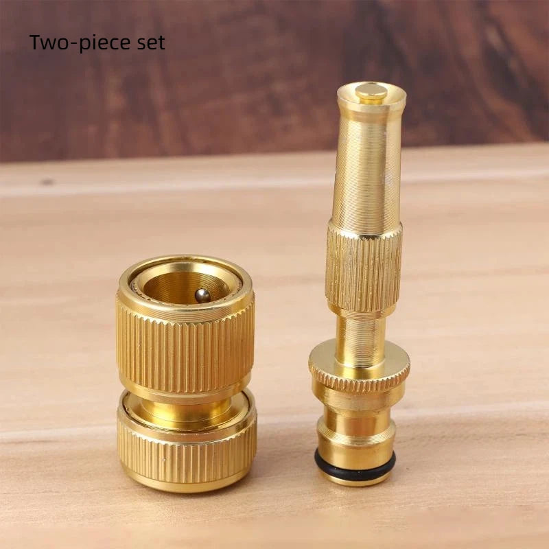 Brass High-Pressure Water Spray Nozzle | Quick Connector