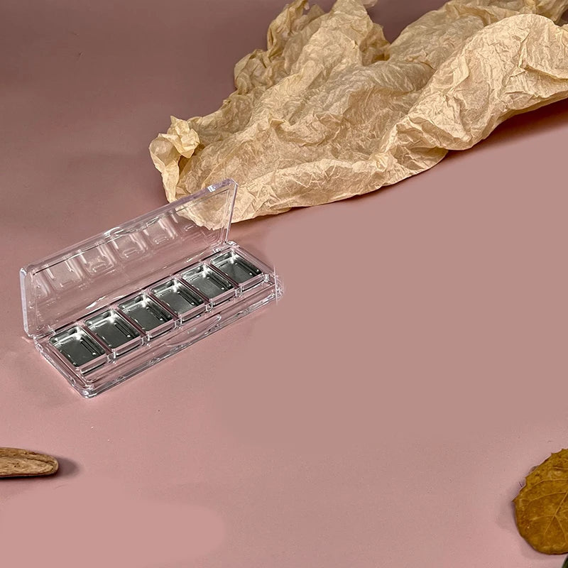 6-Grid Refillable Empty Makeup Palette for Eyeshadow & Blush