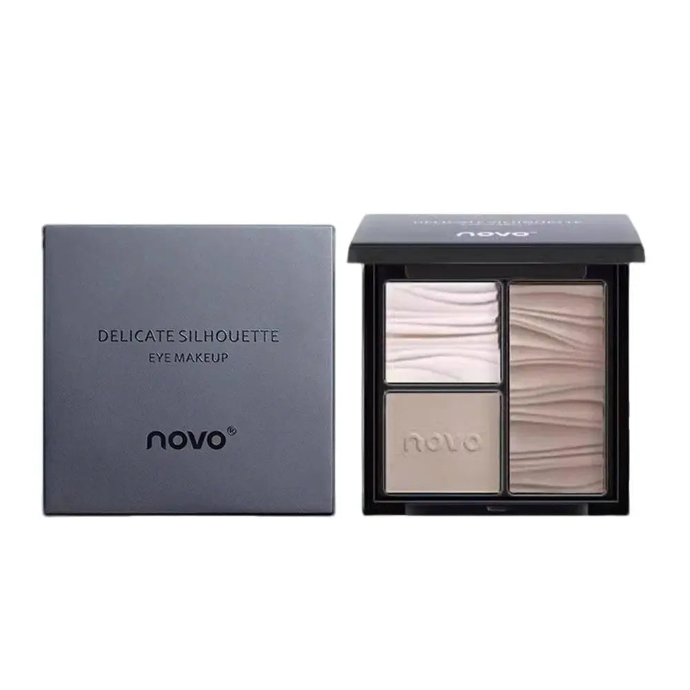3-color Contour Powder Palette 3D Natural Highlighter Contour Matte Nose Shadow Long-lasting Brightens Facial Makeup Cosmetics Peaceful Pleasures Health and Wellness B
