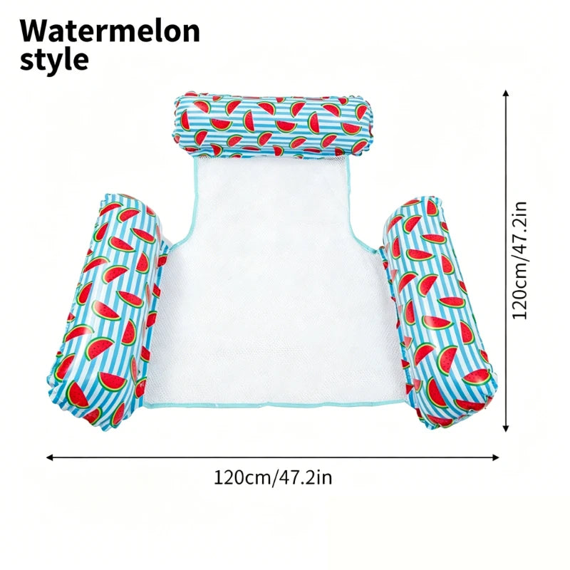 Adult Inflatable Floating Lounge Chair | Foldable Pool Float