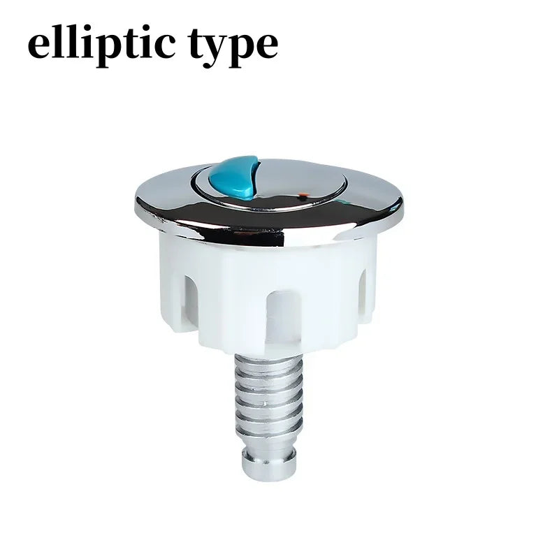 Chrome Dual Flush Toilet Push Button – Water-Saving Cistern